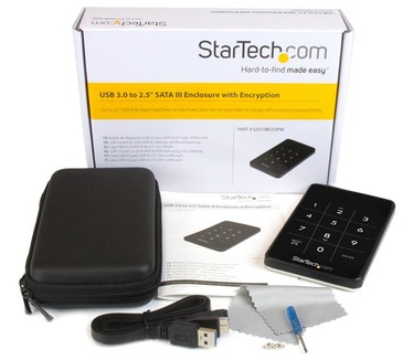 Startech.com Versleutelde SATA III behuizing voor 2,5 inch harde schijf USB 3.0