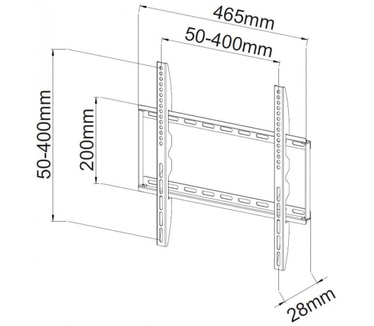 Techly Fixed Slim Wall Support for LCD LED 23-55 White" ICA-PLB 162MW