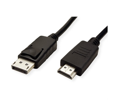 Roline DisplayPort Kabel DP - HDMI, M/M, zwart, 1 m