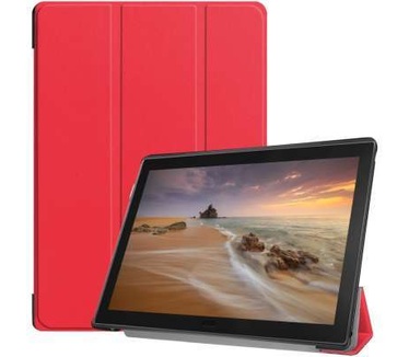 qMust Lenovo Tab E10 Smart Tri-Fold Case - Rood