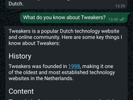 Meta AI in WhatsApp in Nederland