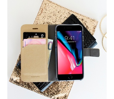 Mobiparts Saffiano Wallet Case Samsung Galaxy J6 (2018) Gold