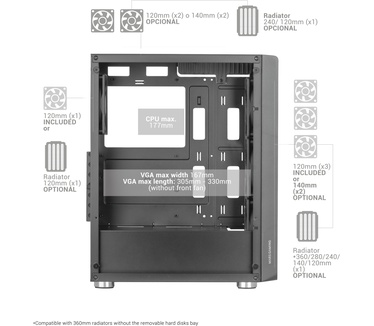 Mars Gaming MC-3000 Zwart