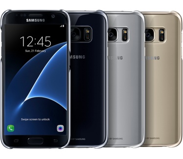 Samsung Galaxy S7 Clear Cover - EF-QG930CF - Gold (Galaxy S7) Zwart