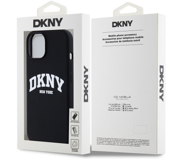 DKNY Silicone Arch Logo Back Case - iPhone 14 (6.1") - Zwart Zwart