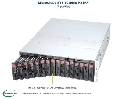 Supermicro SuperServer SYS-5039MS-H8TRF Intel C236 Socket H4 (LGA 1151) 3U Zwart, Grijs server barebone