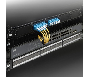 ACT 19" Multifunctioneel fiber optic patchpaneel, sliding rail, 5 slots