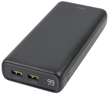 Deltaco PB-C1004 Powerbank 20000 mAh LiPo USB-A USB-C Schwarz