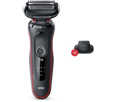 Braun Series 5 50-R1200s Elektrisch Scheerapparaat Met Precisietrimmer, Rood