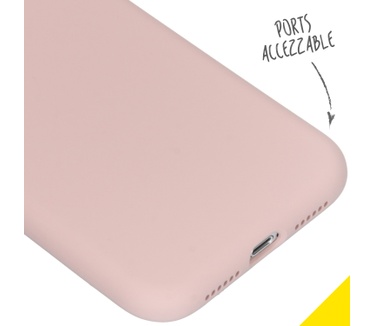 Accezz Liquid Silicone Backcover iPhone Xr - Roze (iPhone Xr) Roze