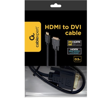 Gembird CC-HDMI-DVI-0.5M Zwart