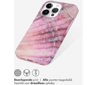 Selencia Aurora Fashion Backcover iPhone 14 Pro - Duurzaam hoesje - 100% gerecycled - Ocean Shell Purple