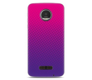 Just in Case Motorola Moto Z Play Hoesje roze paarse cirkels