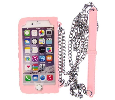 Guess Originele Silicone Clutch Case hoesje - Roze voor de Apple iPhone 6 / 6S Roze