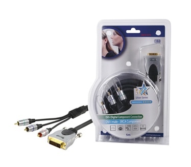 HQ Products DVI to 3xRCA Component Aansluitkabel