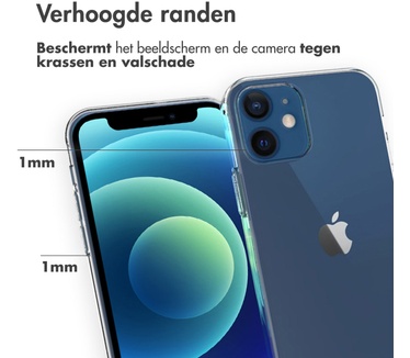 Accezz Clear Backcover (IPhone 12 Mini) Transparant