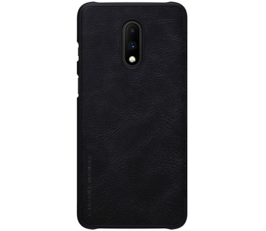 Nillkin Qin PU Leather Book Case voor OnePlus 7 - Zwart  Zwart