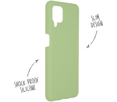 Accezz Liquid Silicone Backcover Samsung Galaxy A12 - Groen (Galaxy A12) Groen