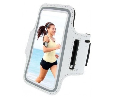 qMust Sport armband Huawei P8 Lite (White/Grey)