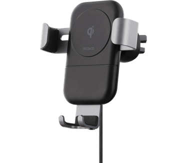 Deltaco QI-1030 Qi Draadloze Snellader/Autohouder 10W Zwart