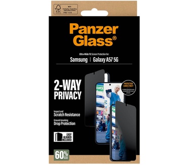 PanzerGlass Privacy Screen Protector UWF - Clear - Samsung Galaxy A57 5G
