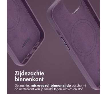 Accezz MagSafe Leather Backcover iPhone 14 - Paars