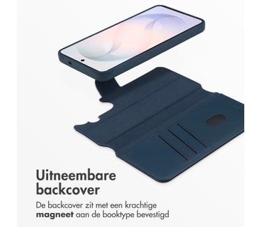 Accezz Leather Bookcase 2-in-1 met MagSafe Samsung Galaxy S26 - Nightfall Blue