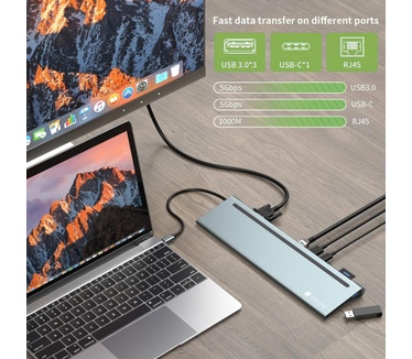 Techly IUSB31C-DOCK12DPHD
