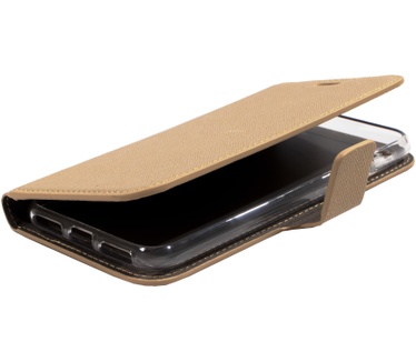 Mobiparts Saffiano Wallet Case Apple iPhone X, iPhone XS Gold