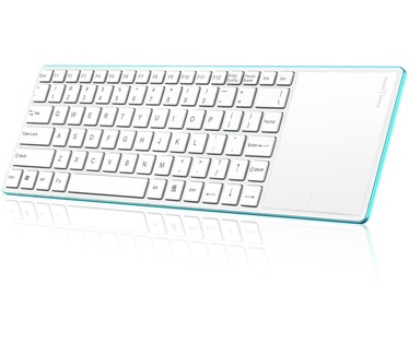 Rapoo E2800P Wireless Touch Keyboard Wit/Blauw