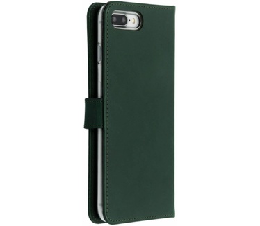 Selencia Echt Lederen Bookcase iPhone 8 Plus / 7 Plus - Groen