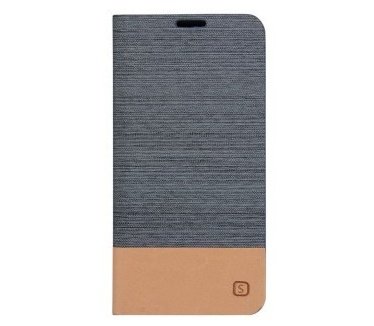 qMust Samsung Galaxy A3 (2016) Wallet Case - TPU frame - Dark Grey