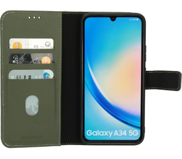 Mobiparts Leather 2 in 1 Wallet Case Samsung Galaxy A34 (2023) Green