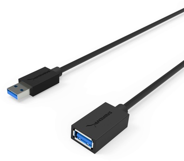 Sabrent USB 3.0 Extension Cable &#8211; A-Male to A-Female [Black] 10 Feet