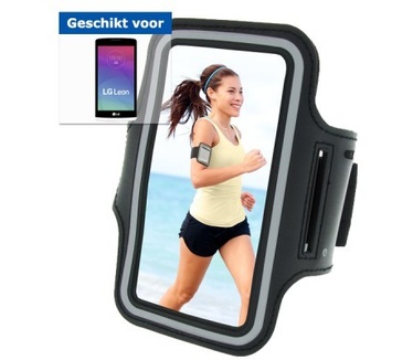 qMust Sport armband LG Leon (4G) (Black)