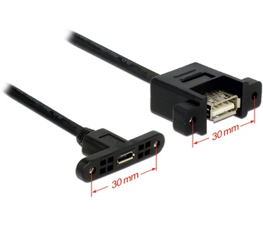 Delock 1m, USB2.0 Micro-B/USB2.0-A