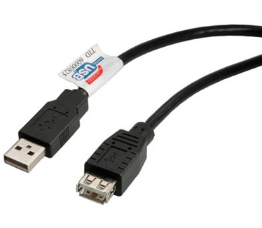 Roline USB 2.0 Kabel, type A-A, M/F 0,8m