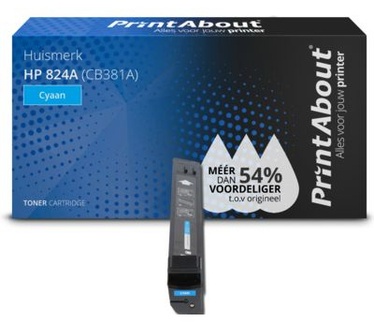 PrintAbout Huismerk HP 824A (CB381A) Toner Cyaan