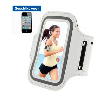qMust Sport armband Apple iPhone 4S (white)