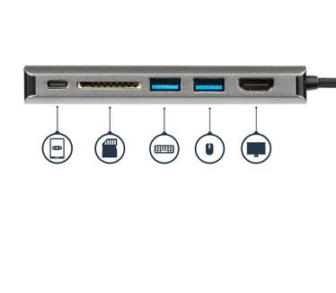 Startech.com USB-C Mini Dock - SD/SDHC, 60W Power Delivery, 4K HDMI GbE, 2x USB 3.0