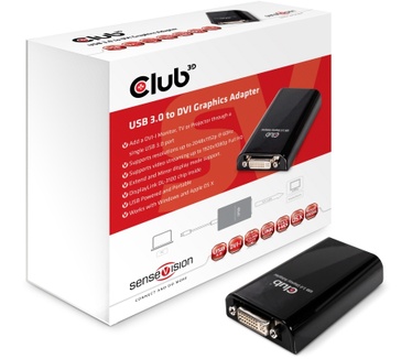Club 3D SenseVision USB 3.0 to DVI-I Graphics Adapter