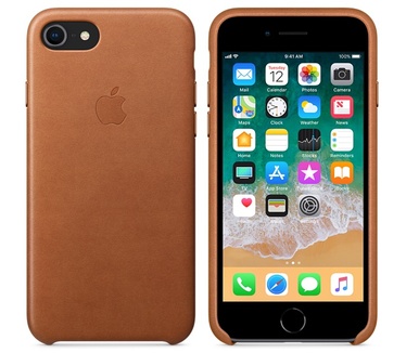 Apple Leren hoesje voor iPhone 8/7 Zadelbruin
