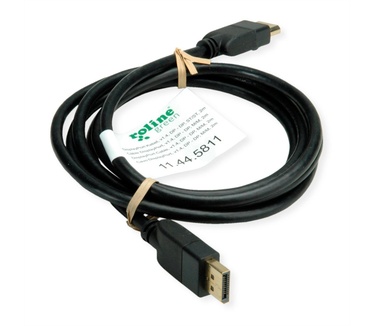 Roline DisplayPort-kabel, v1.4, DP M - M, zwart, 5 m