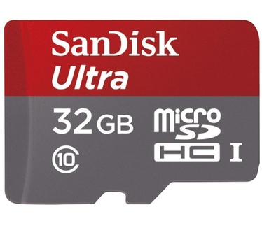 Sandisk microSDHC Class 10 UHS-I 32GB + SD-adapter