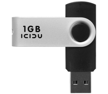 ICIDU Swivel Flash Drive 1GB Zilver