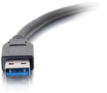 CablesToGo 0.9m (3ft) USB C Cable - USB A 3.0 (3A) - M/M USB Type C Cable - Black