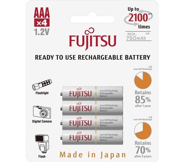 Fujitsu 4 x AAA 750mAh
