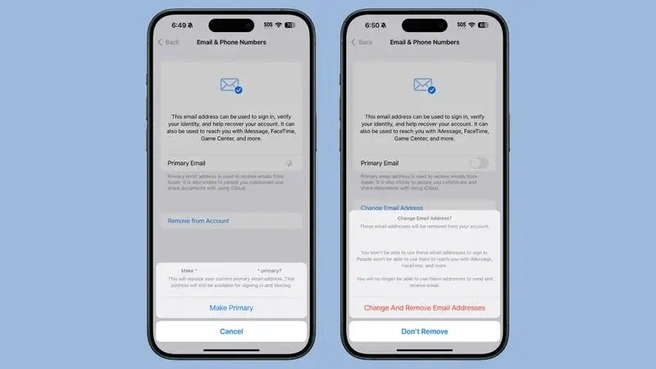 Wijzigen iCloud-mailadres