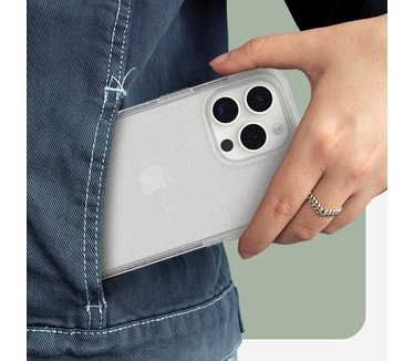 Otterbox Symmetry Clear Series voor iPhone 15 Pro, Stardust (Clear Glitter) (iPhone 15 Pro) Transparant