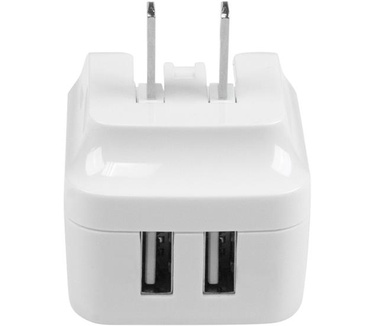 Startech.com 2-poorts USB-lader hoog vermogen (17 W / 3,4 A) reislader (internationaal) wit